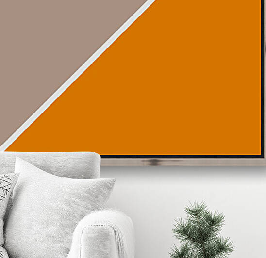 Mocha and Tangerine Abstract by rizu_designs