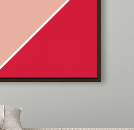 Peach and Red Abstract Reproduction