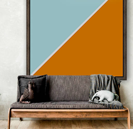 Pool and Tangerine Abstract by rizu_designs