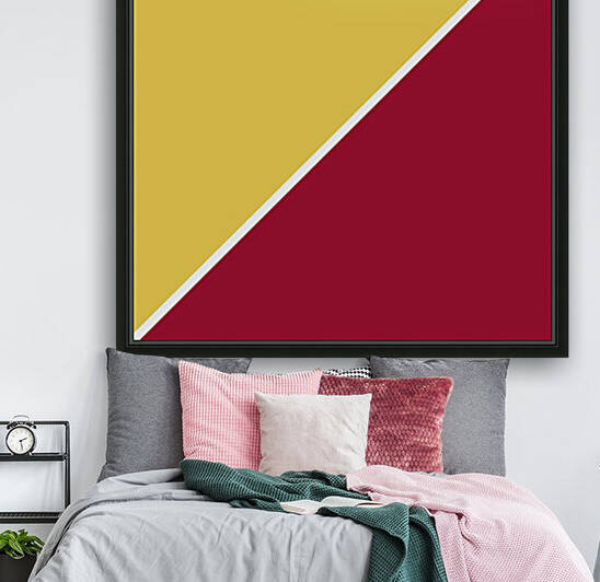 Yellow and Jester Red Abstract by rizu_designs