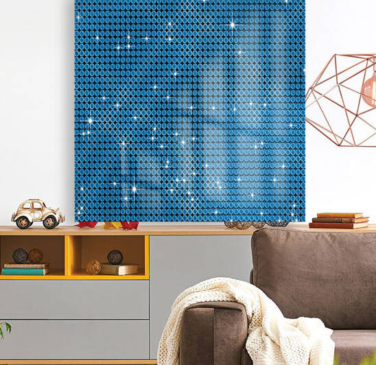 Blue Glossy Glitter Reproduction