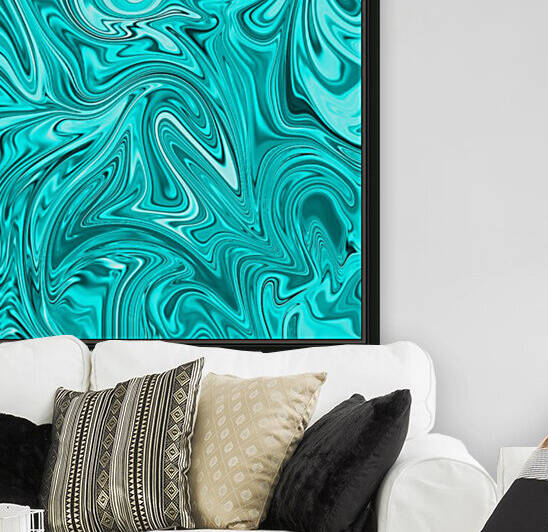 Cyan Liquid Marble Reproduction