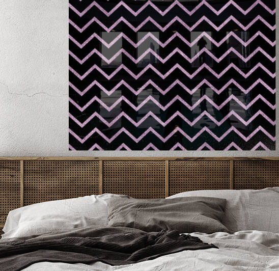 Lavender Chevron Glitter Reproduction