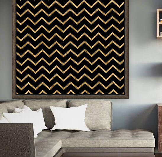 Gold Chevron Glitter Reproduction