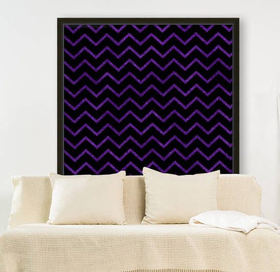 Indigo Chevron Glitter Reproduction