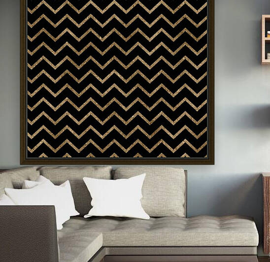 Tan Chevron Glitter Reproduction