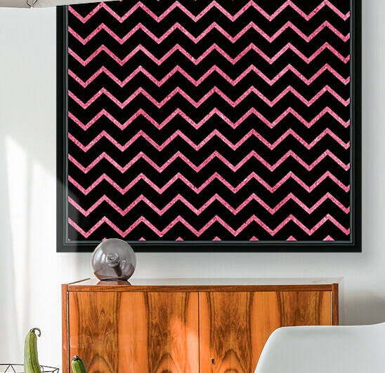 Pink Chevron Glitter Reproduction