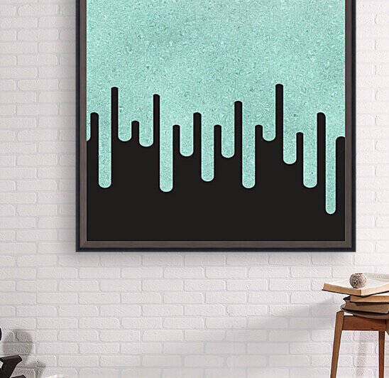 Dripping Turquoise Glitter Reproduction