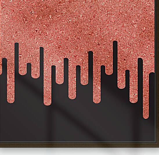 Dripping Peach Glitter Reproduction
