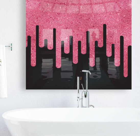 Dripping Pink Glitter Reproduction
