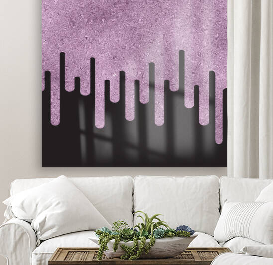 Dripping Lavender Glitter Reproduction