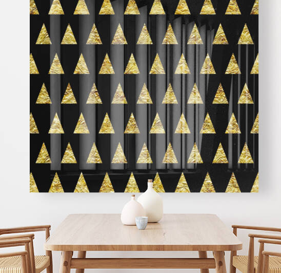 Gold Paper Crush Triangle by rizu_designs
