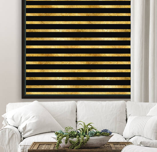Gold Paper Texture Stripes Reproduction