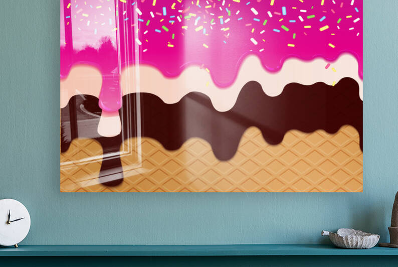 Dark Pink Waffle Drips by rizu_designs