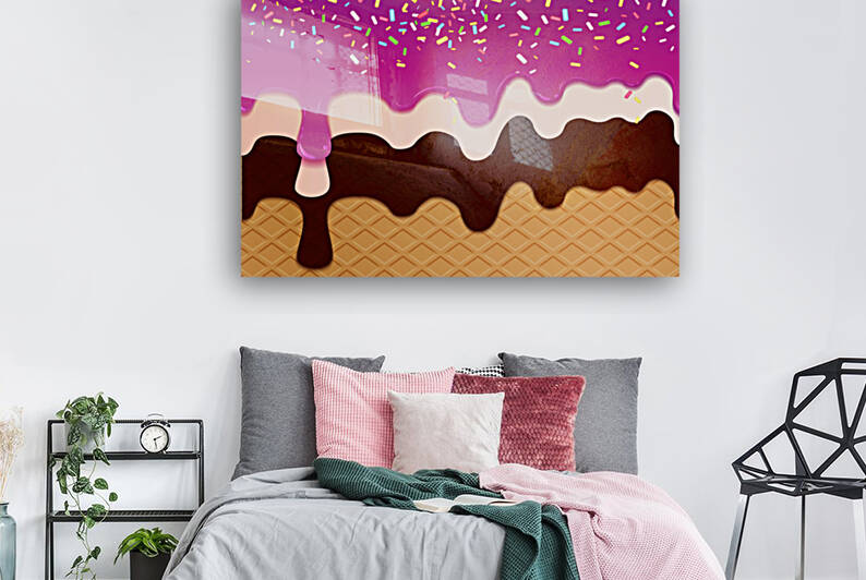 Almond Raspberry Swirl Delight Waffle by rizu_designs