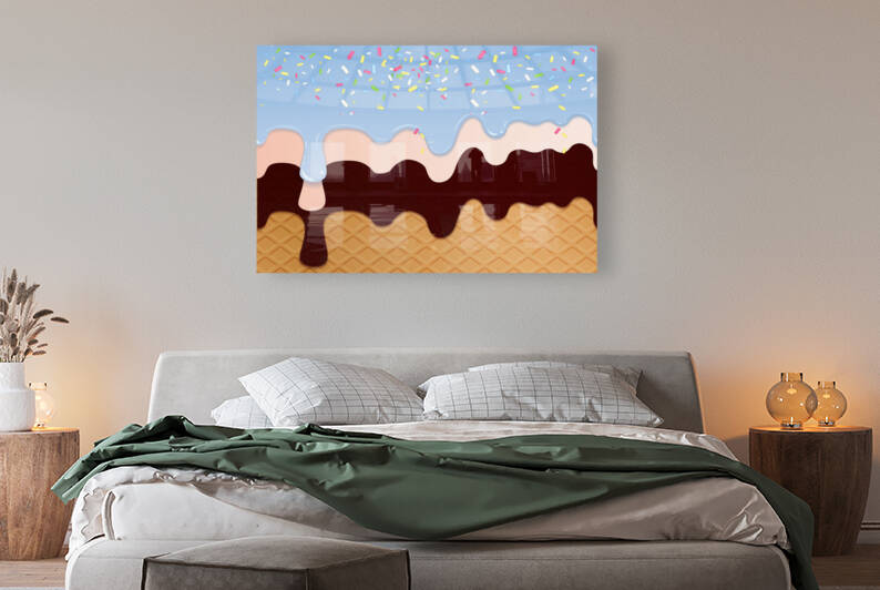 Blue Creamy Waffle Drips by rizu_designs
