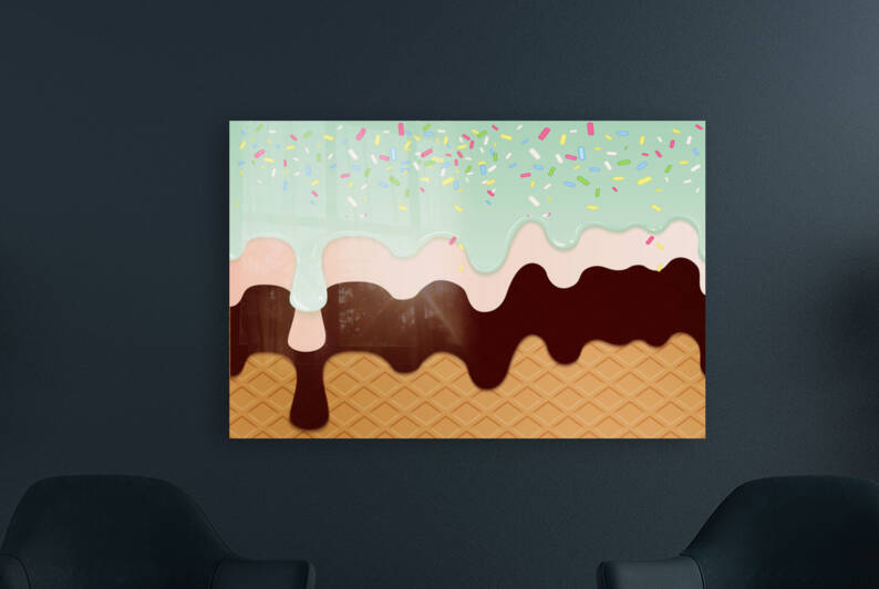 Pistachio Raspberry Ripple Waffle by rizu_designs