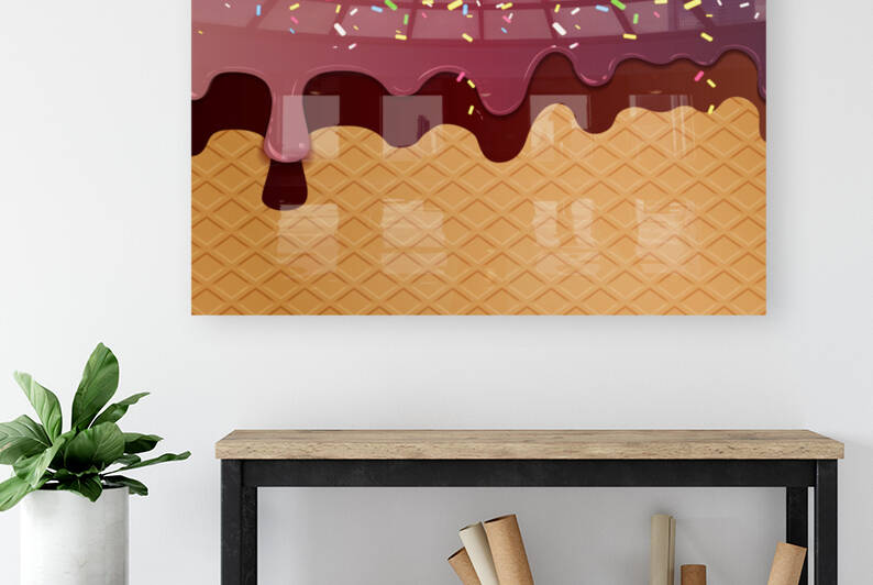 Dark Chocolate Creamy Waffle Art by rizu_designs