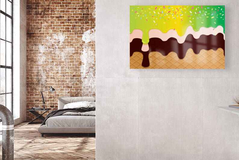 Green Ivory Creamy Waffle Art by rizu_designs