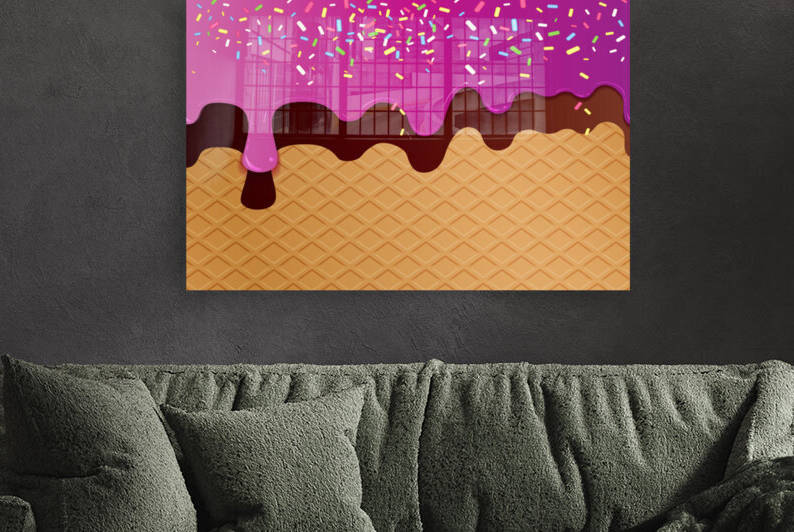 Magenta Creamy Waffle Art by rizu_designs