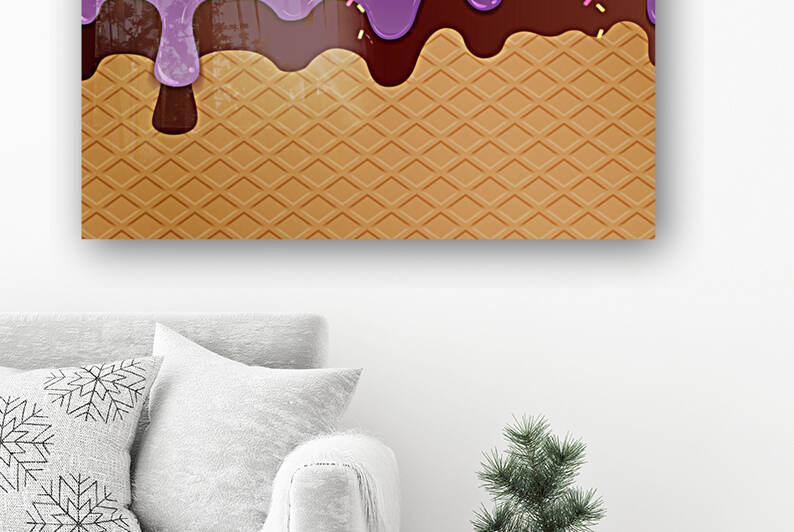 Purple Creamy Waffle Art by rizu_designs