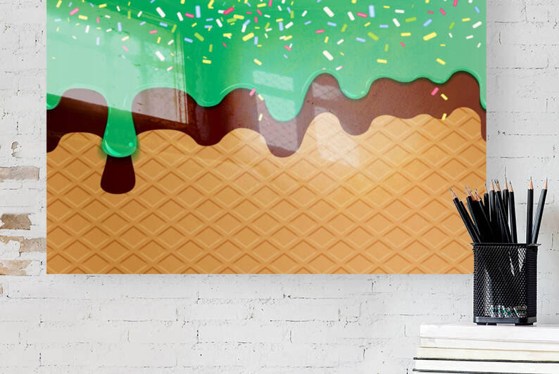 Dark Green Creamy Waffle Art by rizu_designs