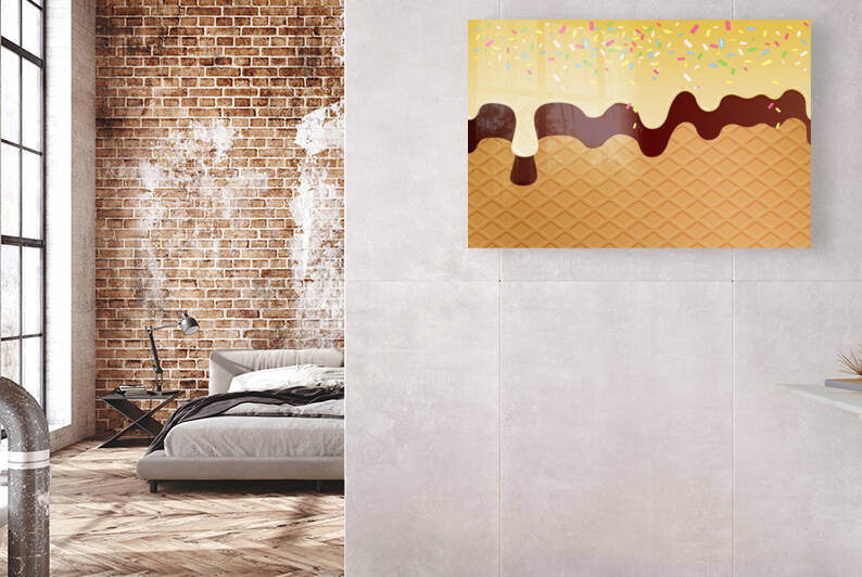 Ivory Creamy Waffle Artwork by rizu_designs