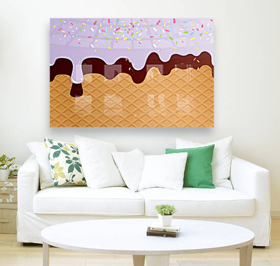 Lavender Creamy Waffle Artwork by rizu_designs