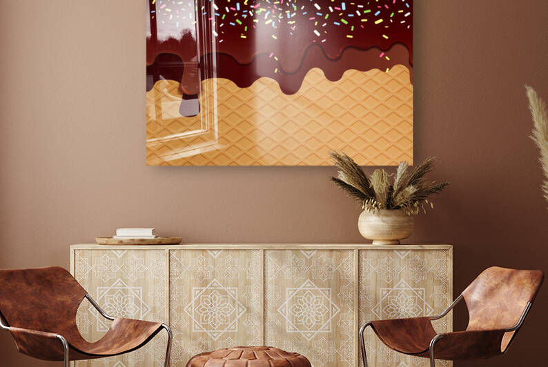 Chocolate Creamy Waffle Artwork by rizu_designs