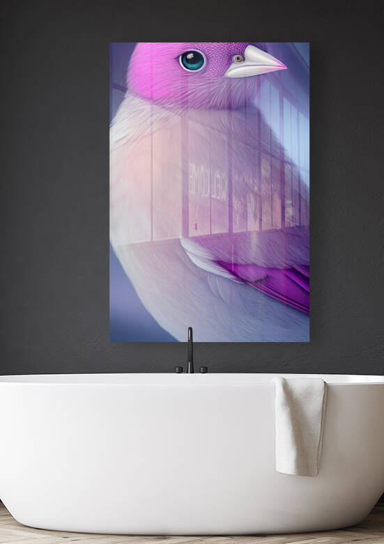 Magenta Purple Bird by rizu_designs