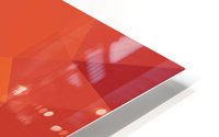 RED POLYGON BACKGROUND  HD Metal print