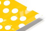 Yellow  White Dots HD Metal print