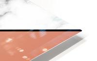ABSTRACT MODERN ORANGE MARBLE HD Metal print