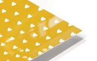 Autumn Yellow Heart Shape Pattern HD Metal print