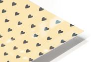 Banana Mania Heart Shape Pattern HD Metal print
