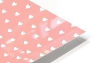 Apricot Blush Heart Shape Pattern HD Metal print