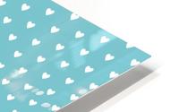 Cadet Blue Heart Shape Pattern HD Metal print