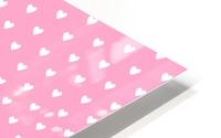 Carnation Pink Heart Shape Pattern HD Metal print