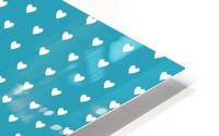 Light Sea Green Heart Shape Pattern HD Metal print