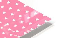 Flamingo Pink Heart Shape Pattern HD Metal print