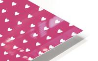 Fuchsia Rose Heart Shape Pattern HD Metal print