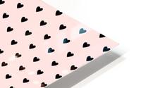 Misty Rose Heart Shape Pattern HD Metal print