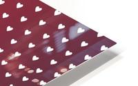 Crimson Heart Shape Pattern HD Metal print