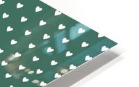 HUNTER GREEN Heart Shape Pattern HD Metal print
