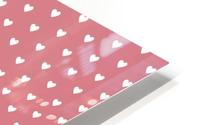 Light Red Heart Shape Pattern HD Metal print