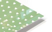 Green Blush Heart Shape Pattern HD Metal print