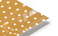 Dull Brass Heart Shape Pattern HD Metal print