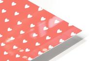 Peach Heart Shape Pattern HD Metal print