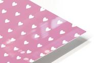 Pink Gradient Heart Shape Pattern HD Metal print