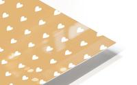 Sepia Heart Shape Pattern HD Metal print